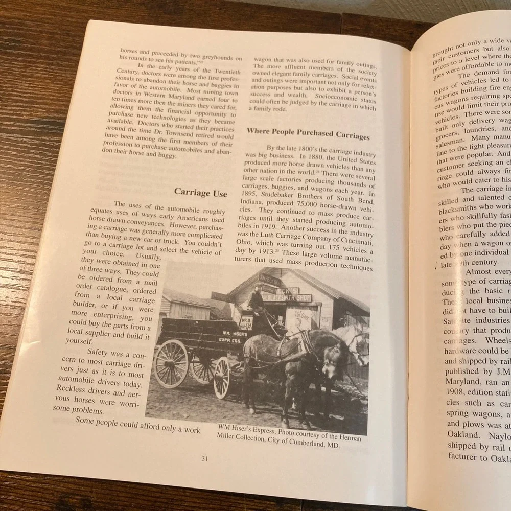 Horse Drawn Vehicles Carriages and the Community Thrasher Carriage Collection MD